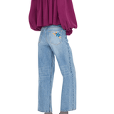Chloe Straight Jeans in Denim - Vermillion