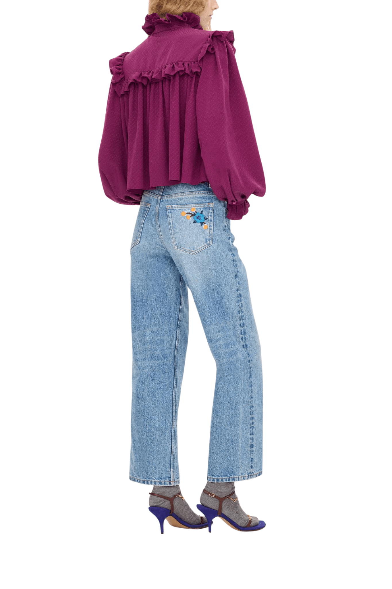 Chloe Straight Jeans in Denim - Vermillion