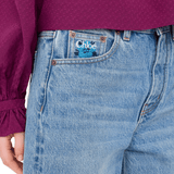 Chloe Straight Jeans in Denim - Vermillion
