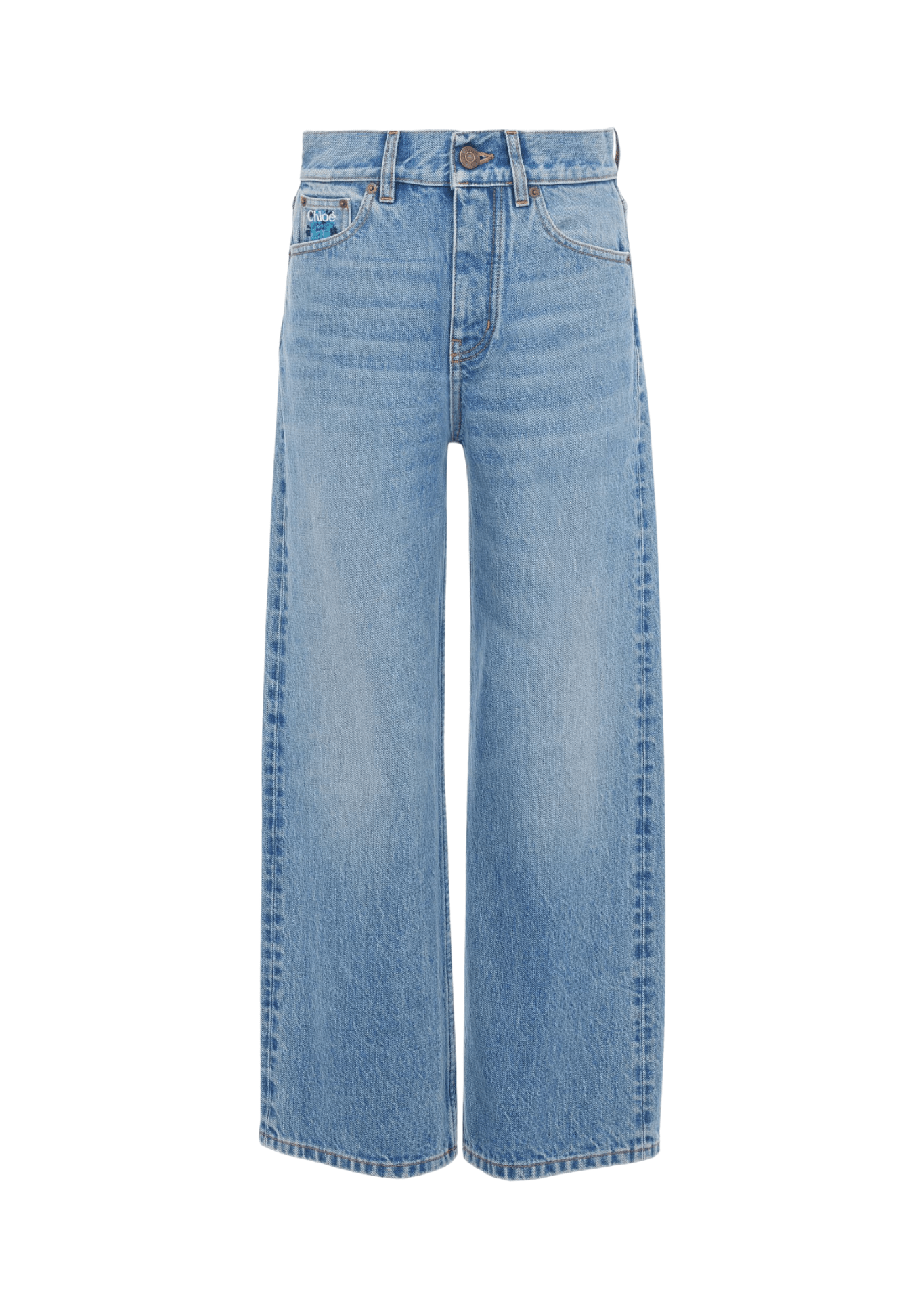 Chloe Straight Jeans in Denim - Vermillion