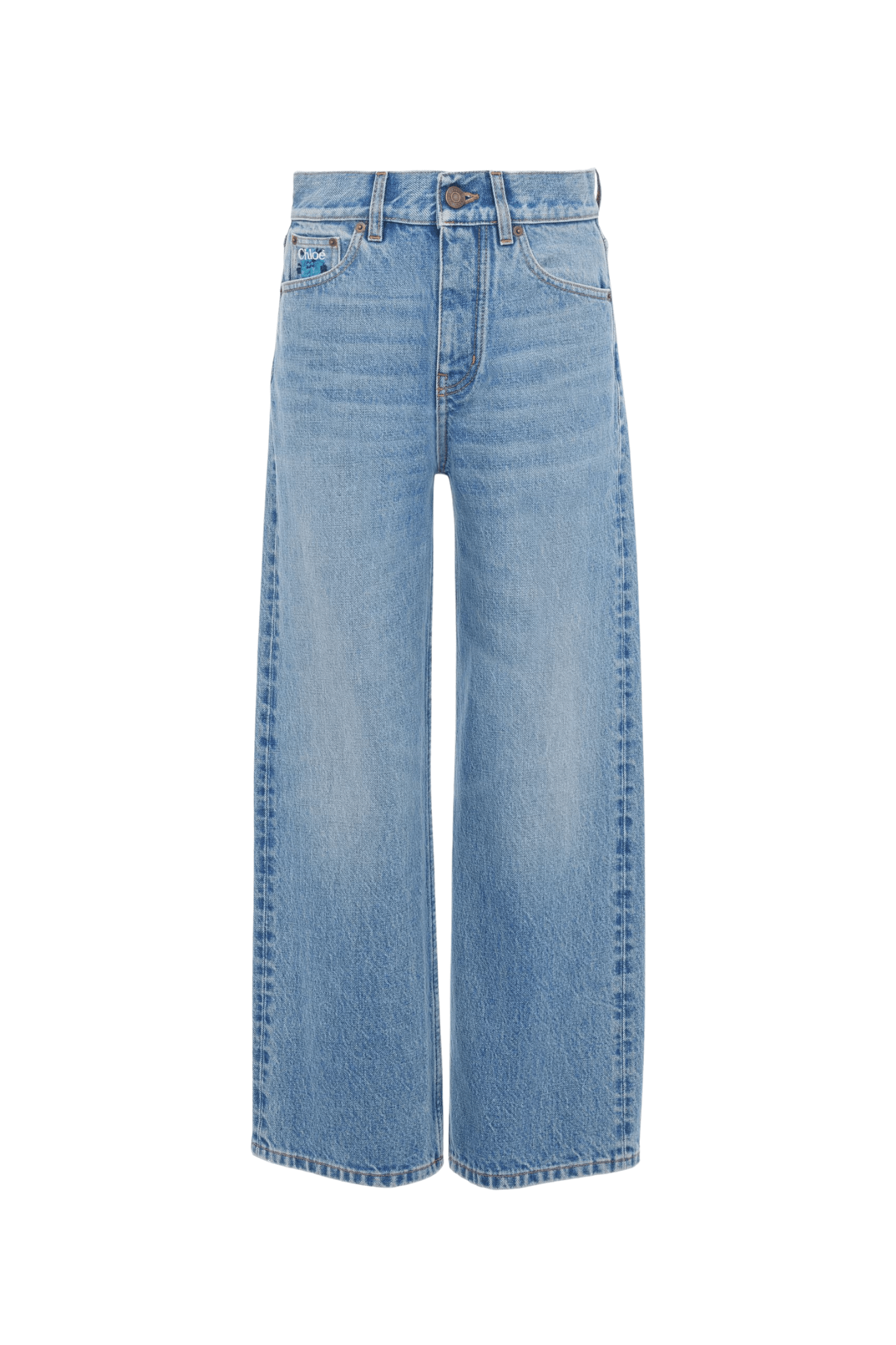 Chloe Straight Jeans in Denim - Vermillion