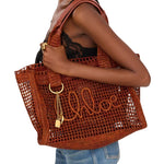 Chloe Summer Banana Tote - Vermillion