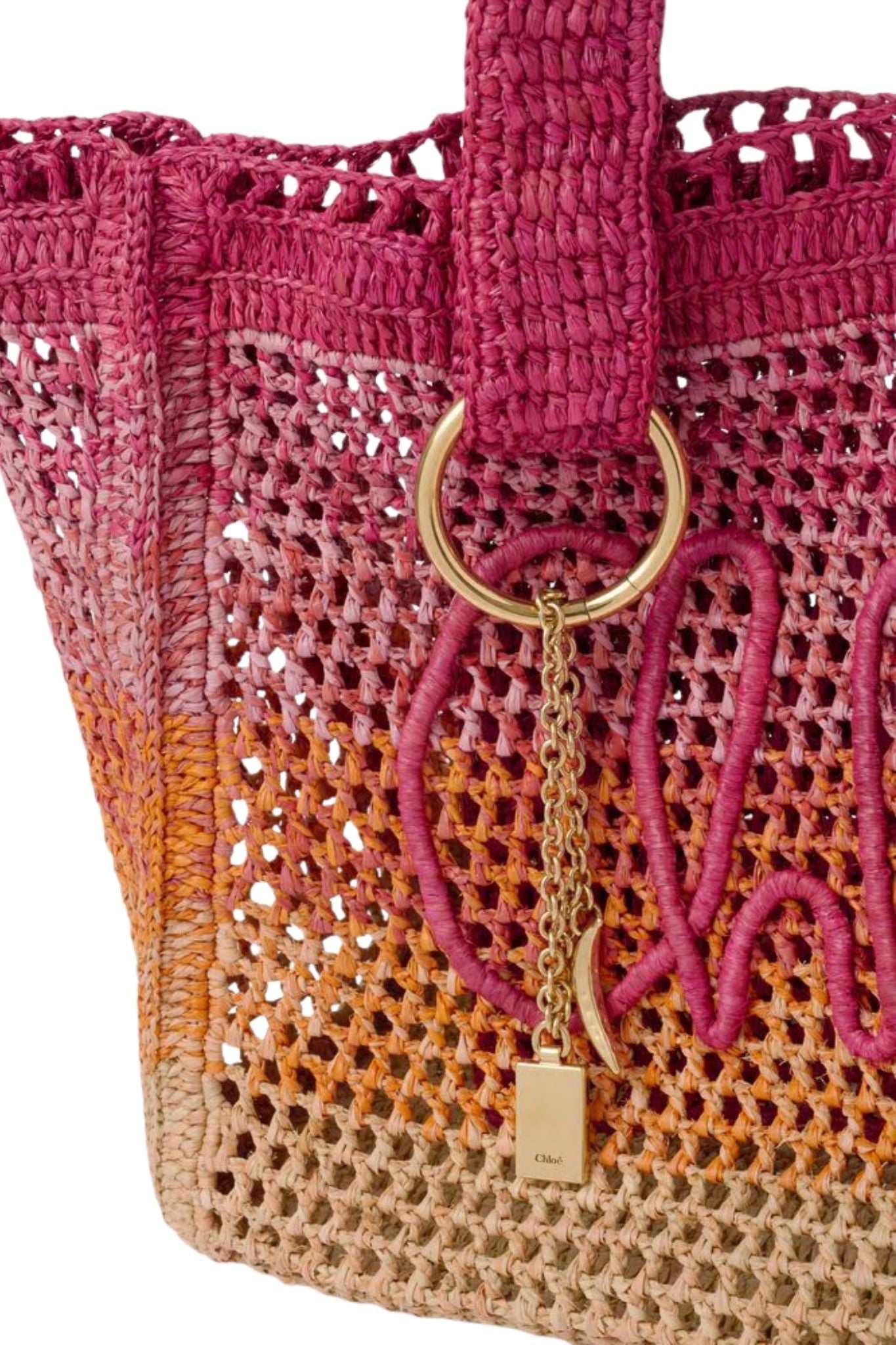 Chloe Summer Banana Tote - Vermillion