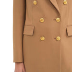 Chloe Wool Grain de Poudre Tailored Jacket - Vermillion