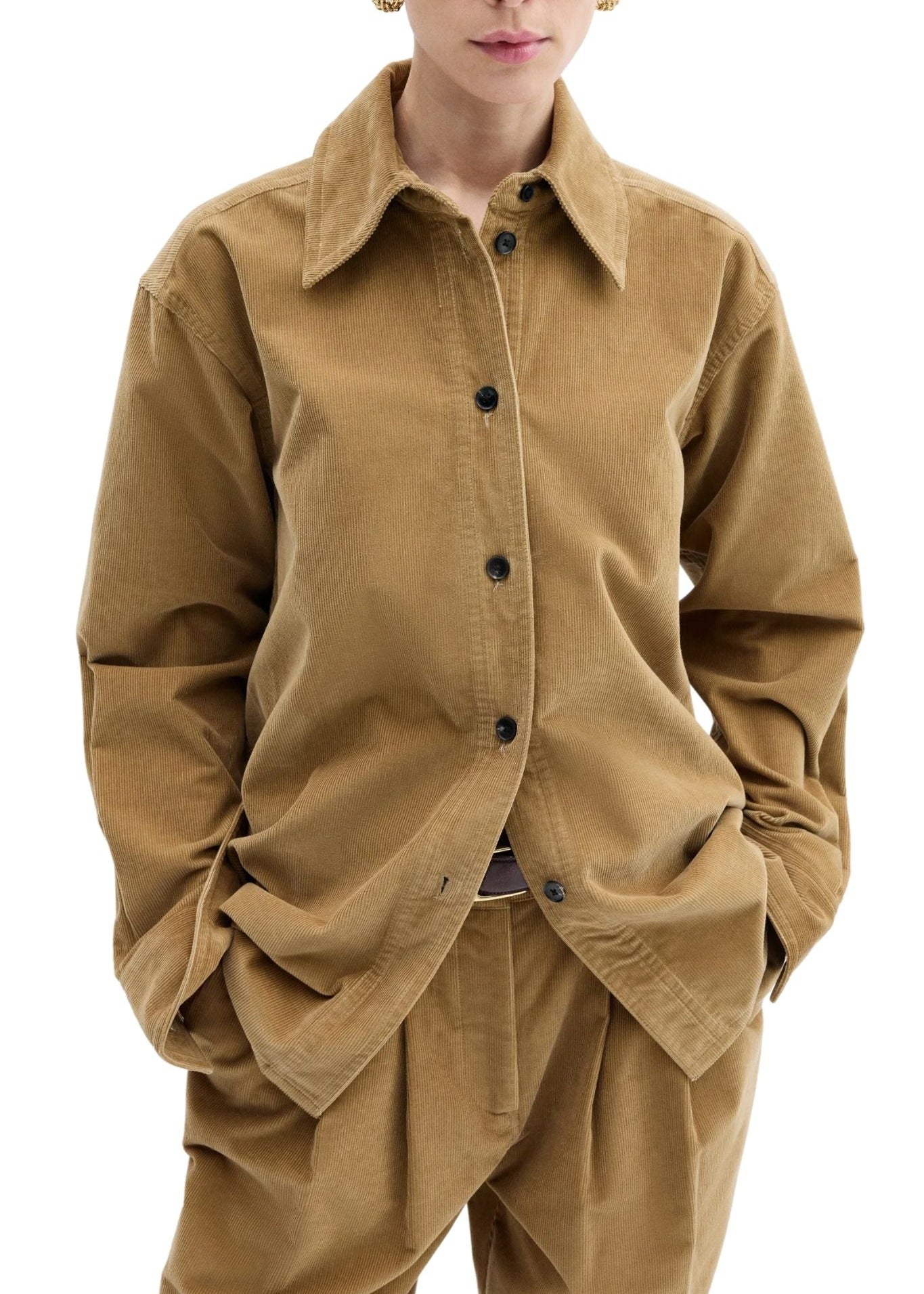 CO Corduroy Overshirt - Vermillion