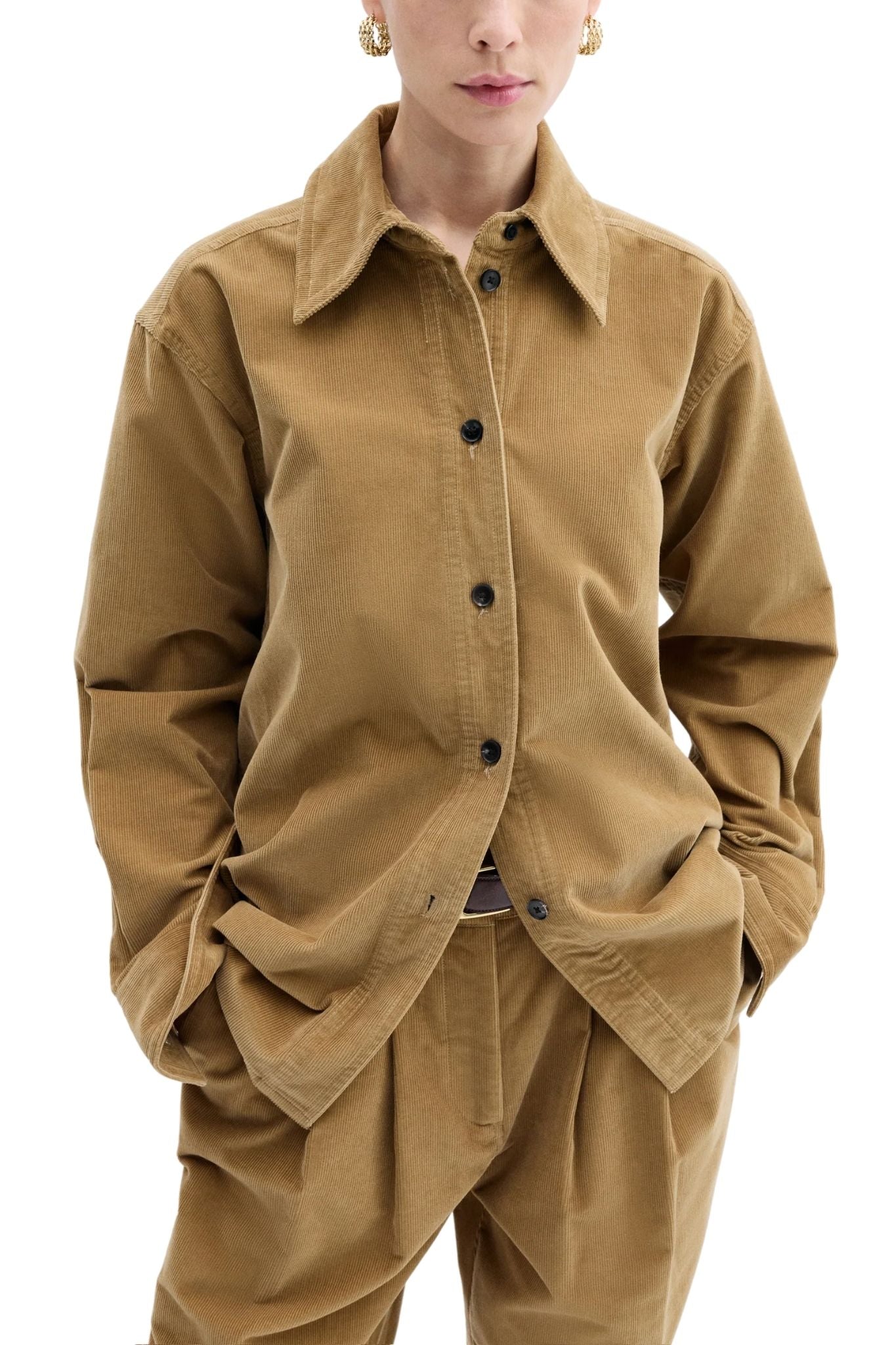 CO Corduroy Overshirt - Vermillion