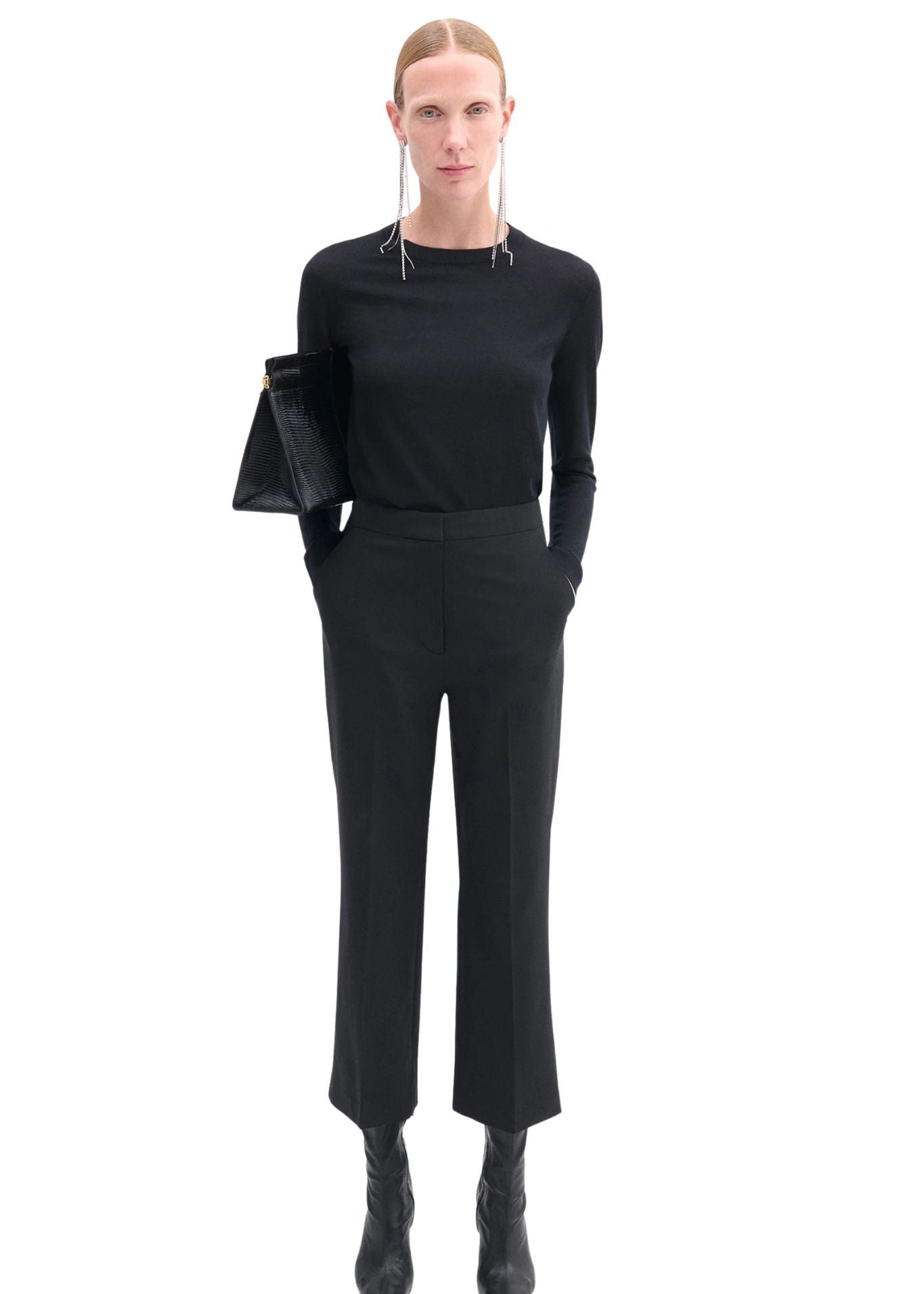 CO Cropped Flared Pant - Vermillion