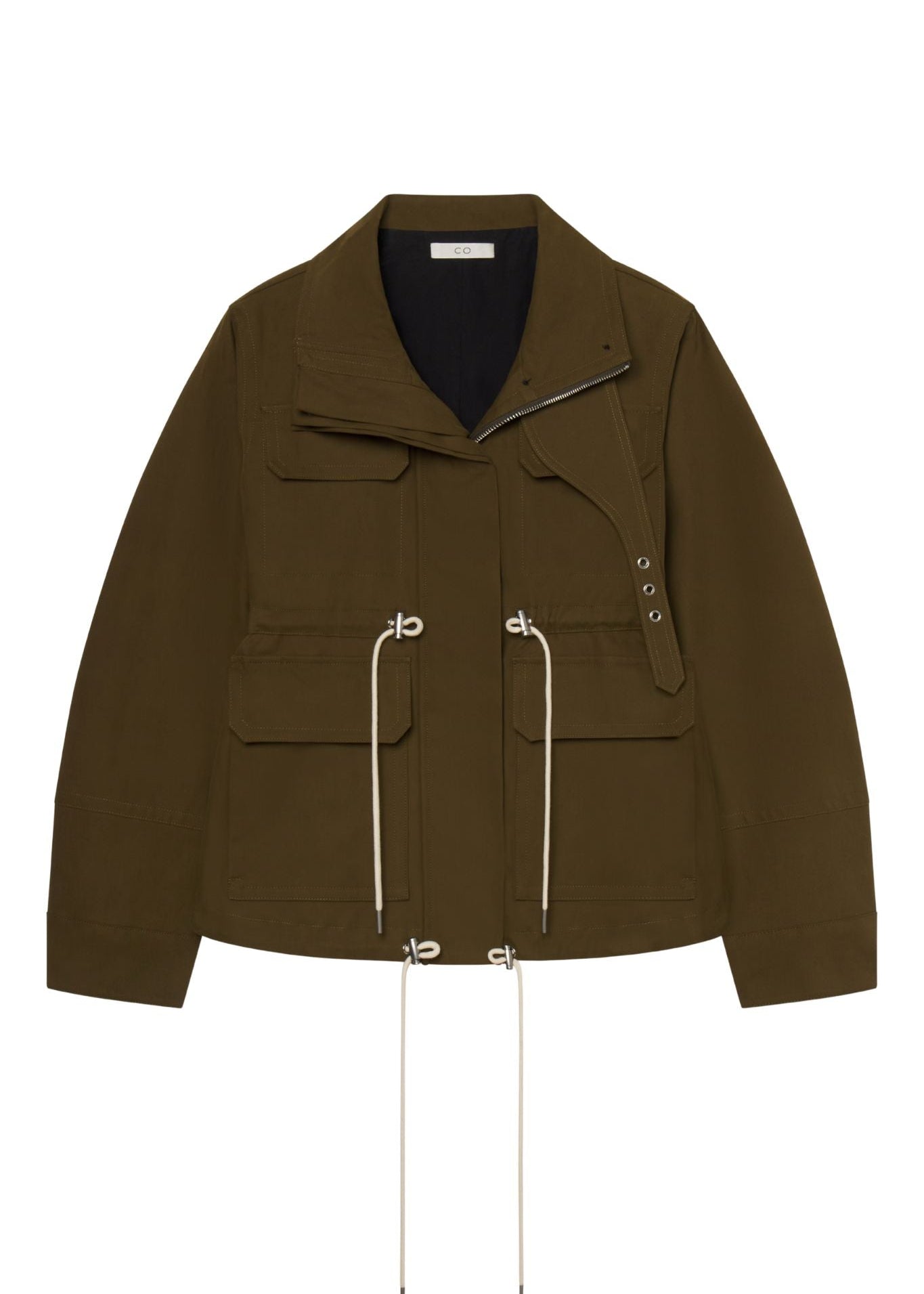 CO Cropped Flated Military Jacket - Vermillion