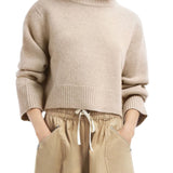 CO Cropped Oversized Sweater - Vermillion