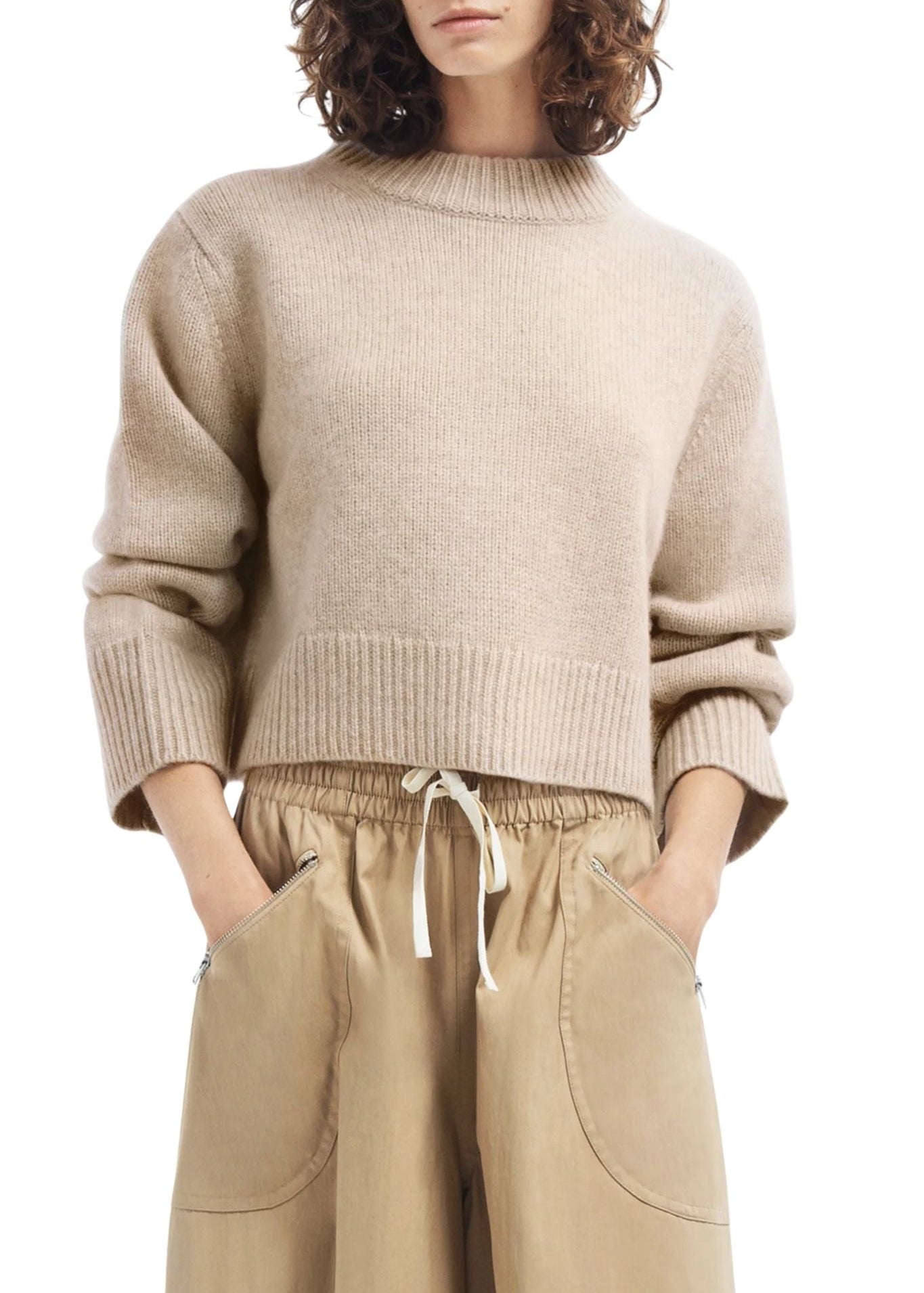 CO Cropped Oversized Sweater - Vermillion