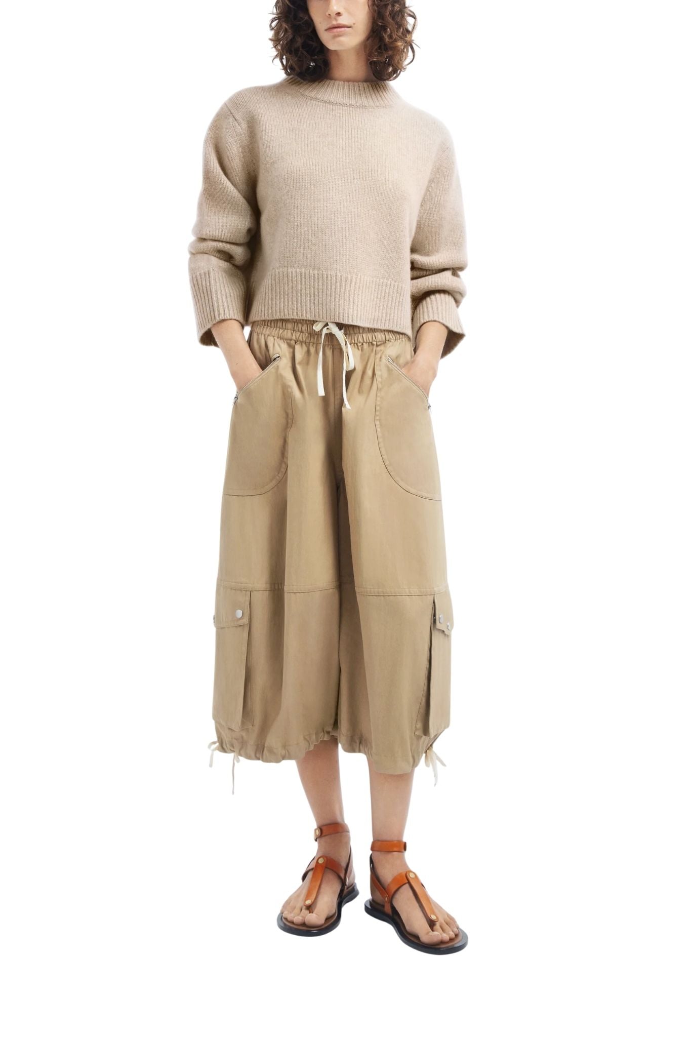 CO Cropped Oversized Sweater - Vermillion