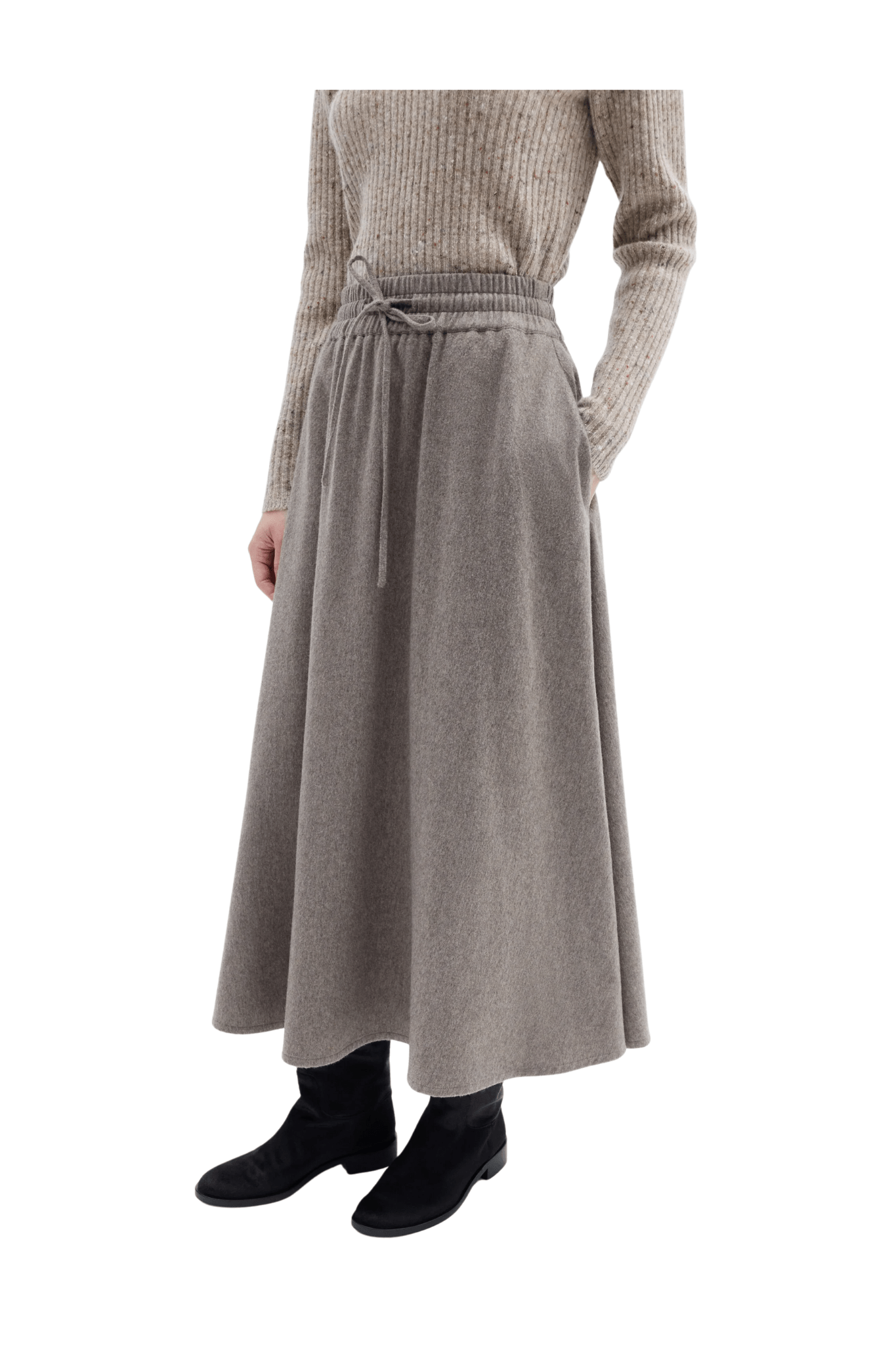 CO Elastic Waist Skirt - Vermillion