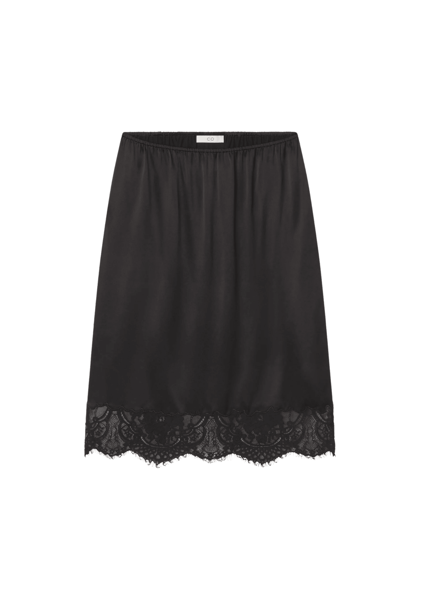CO Elastic WB Lace Slip Skirt - Vermillion