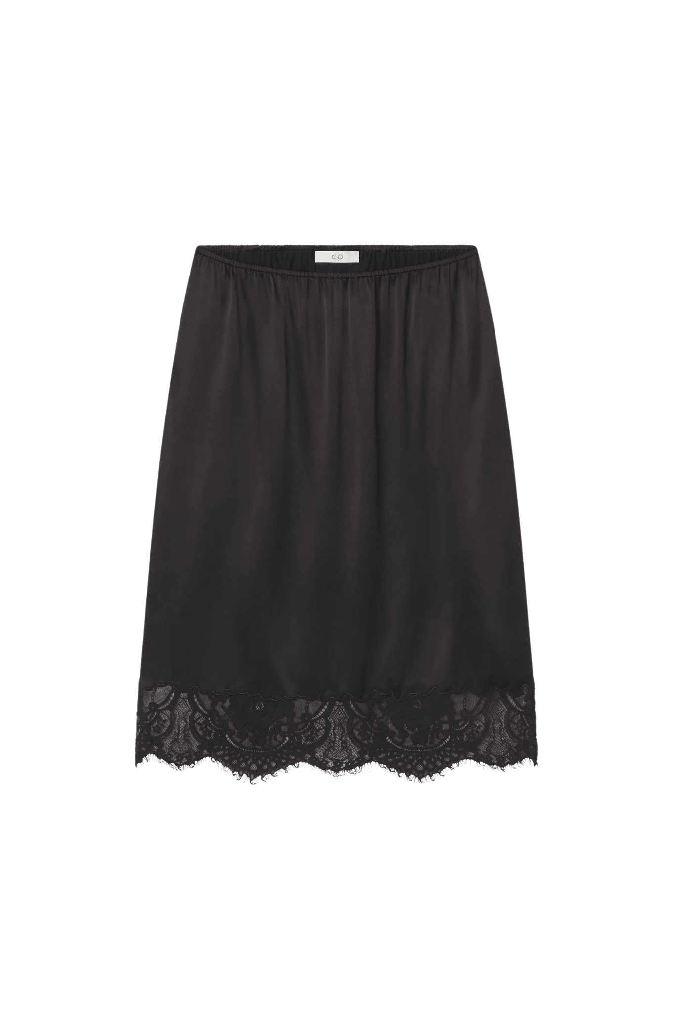 CO Elastic WB Lace Slip Skirt - Vermillion