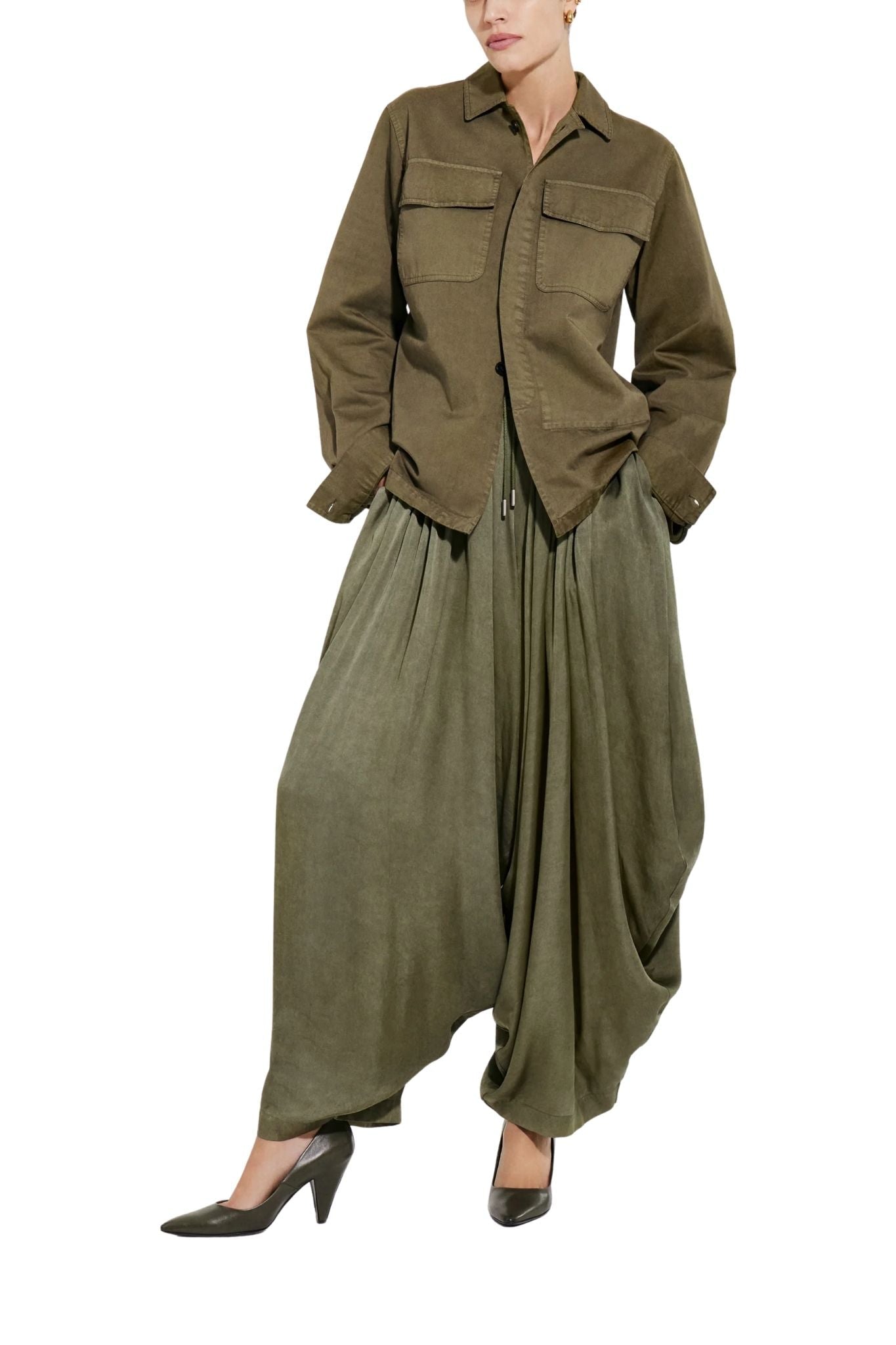 CO Elasticated Waist Gathered Pant - Vermillion
