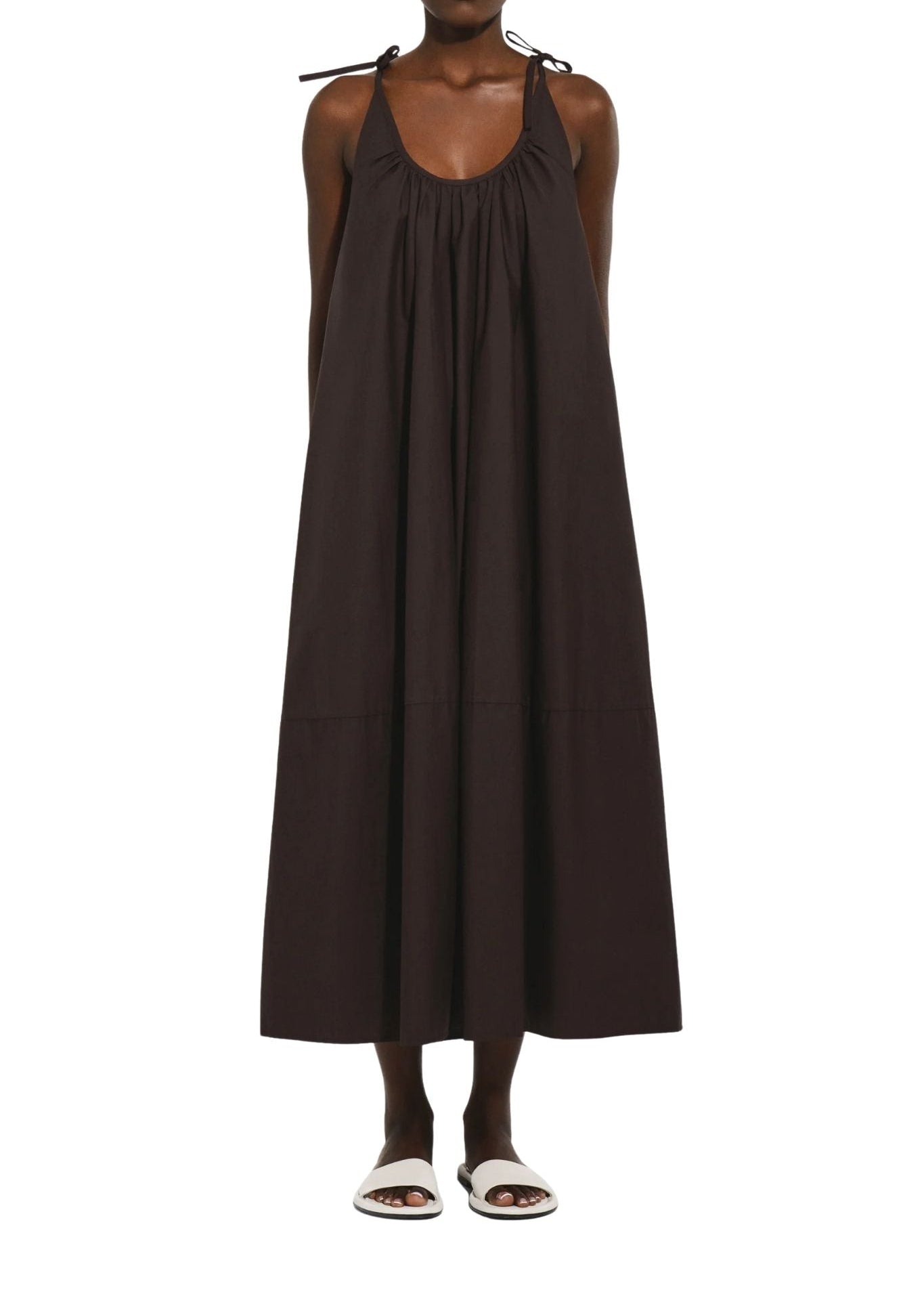 CO Gathered Maxi Dress - Vermillion