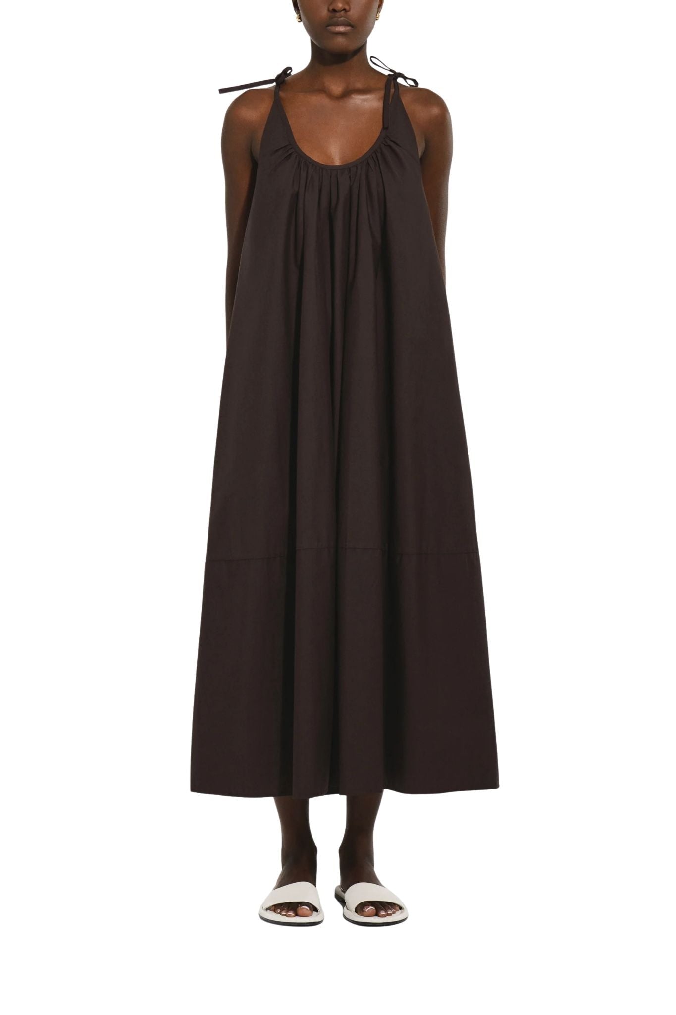 CO Gathered Maxi Dress - Vermillion