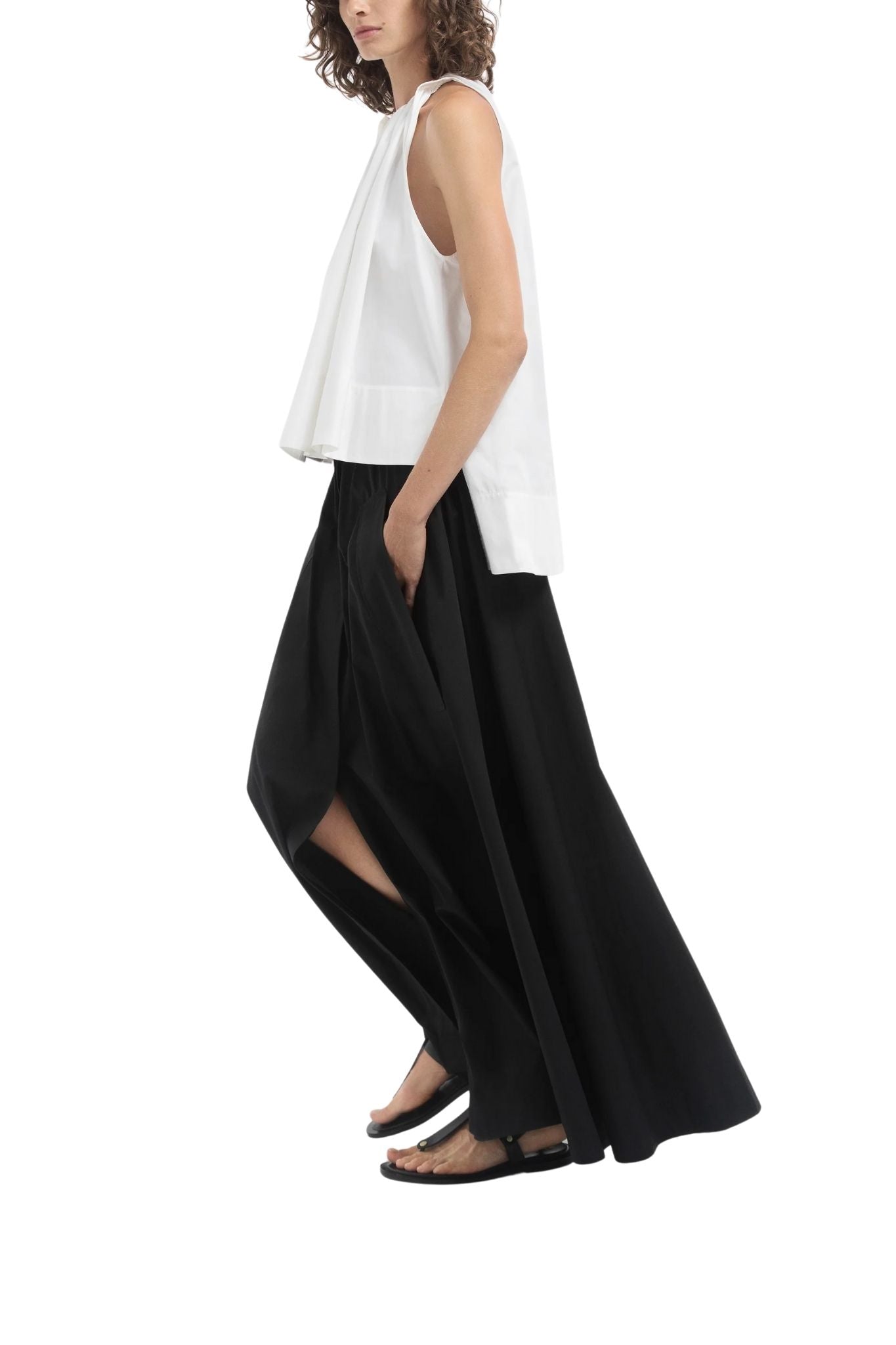 CO Gathered Tunic Shirt - Vermillion