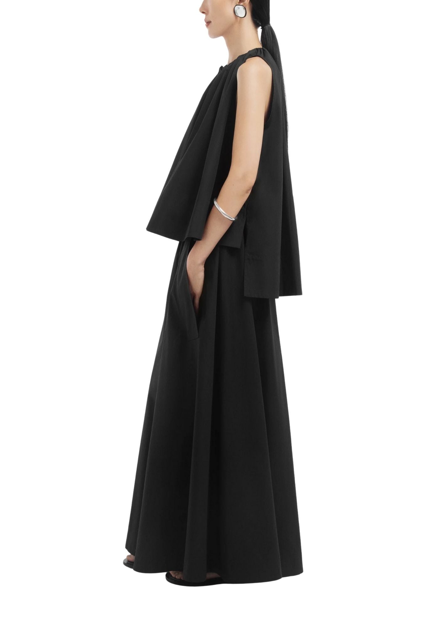 CO Gathered Tunic Shirt - Vermillion