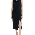 CO High Cowl Neck Top - Vermillion