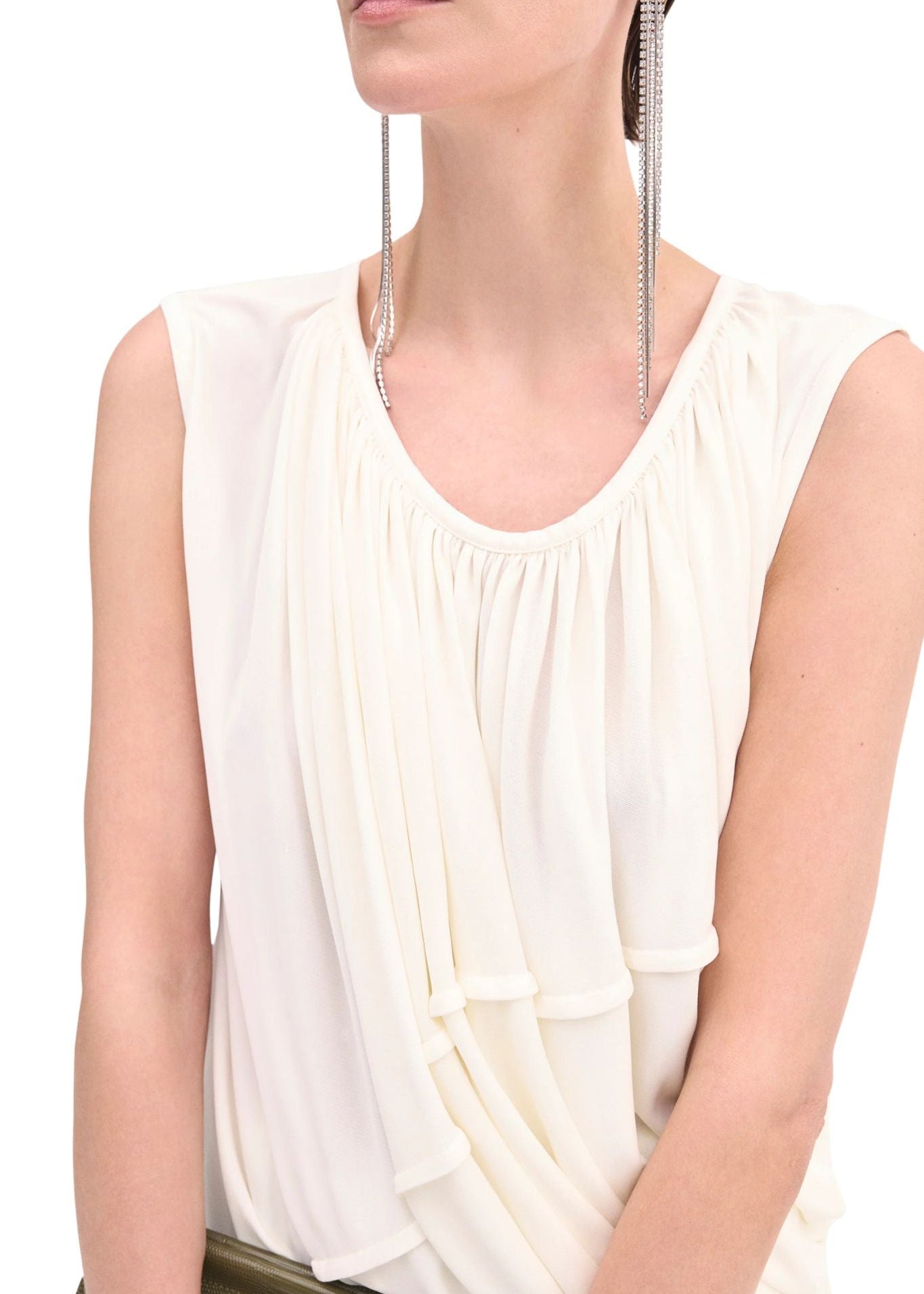 CO Jersey Draped Top - Vermillion