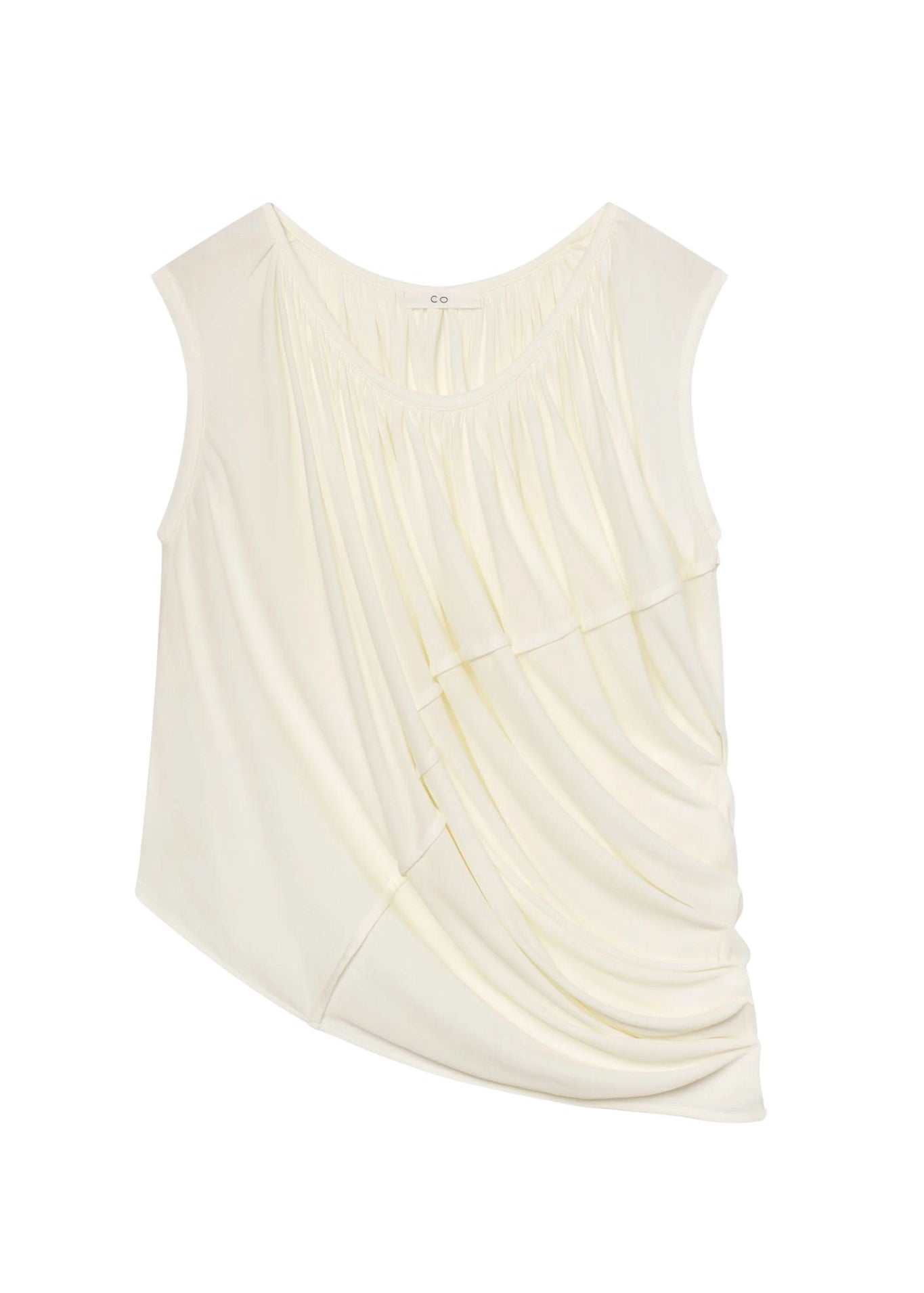 CO Jersey Draped Top - Vermillion