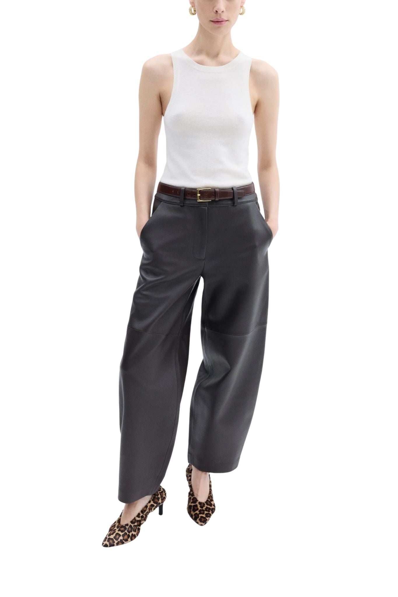 CO Leather Pant - Vermillion