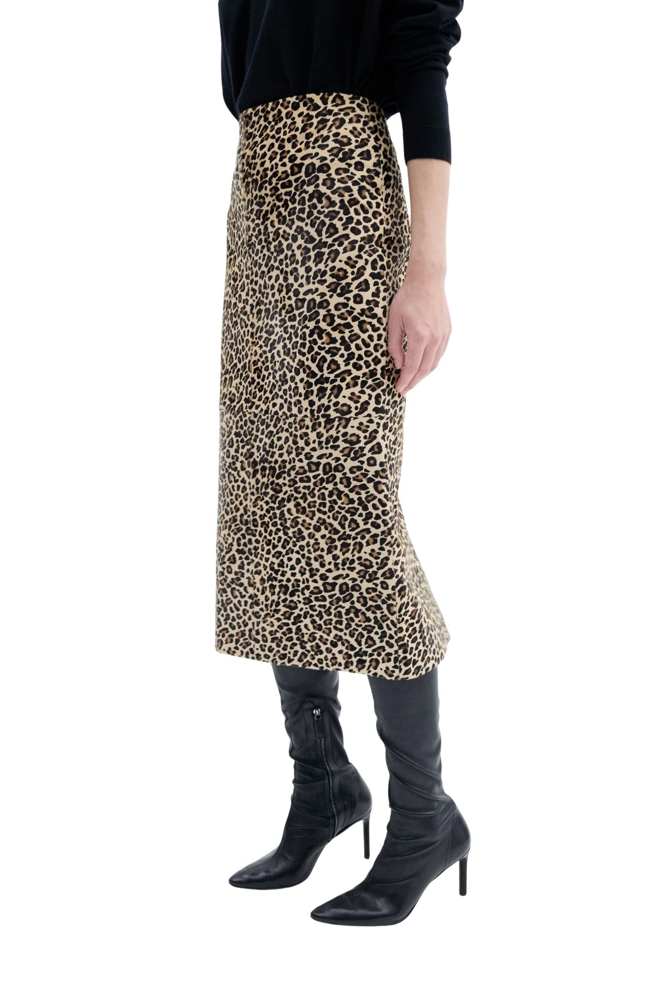 CO Leather Slip Skirt - Vermillion