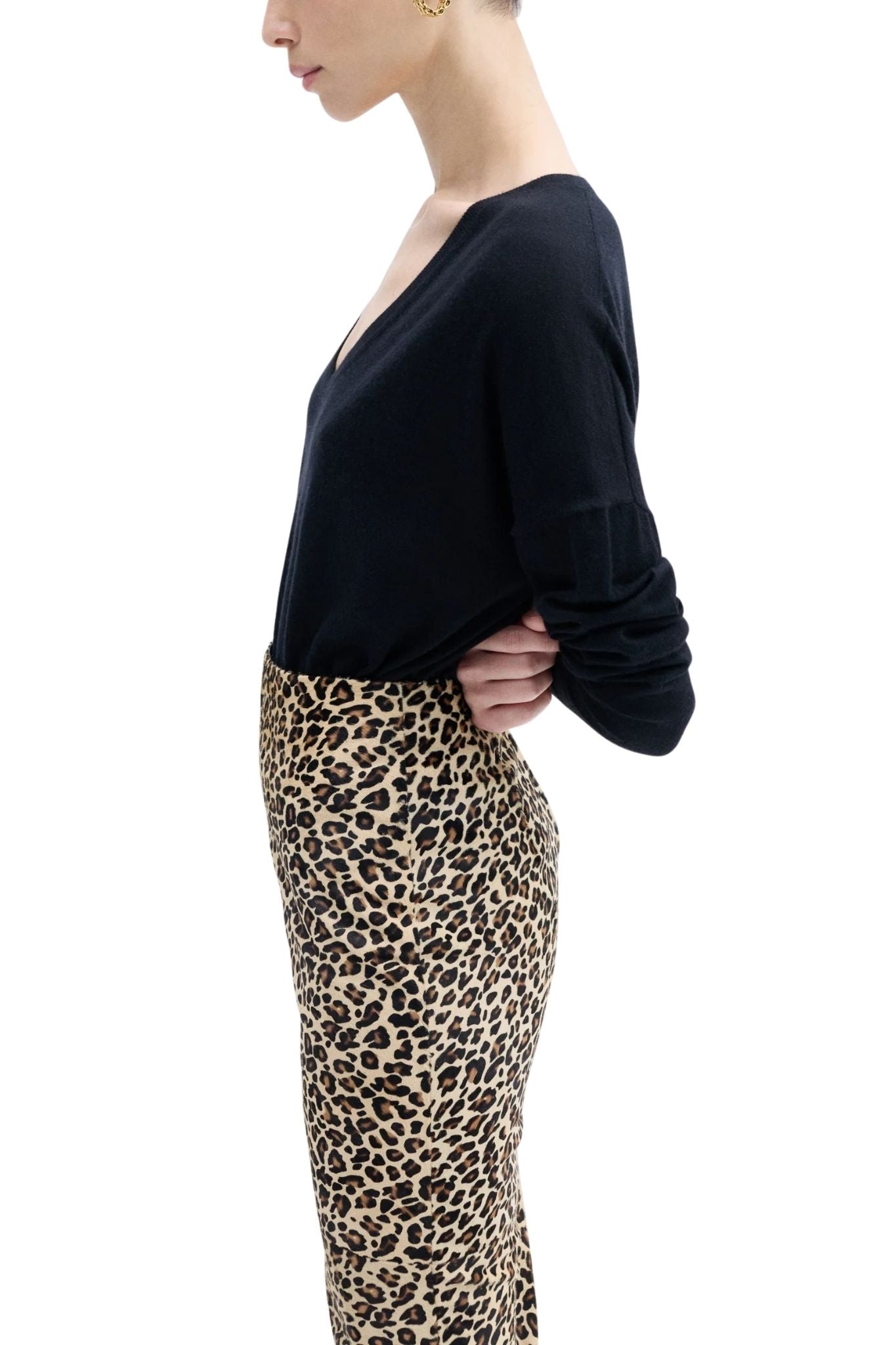 CO Leather Slip Skirt - Vermillion