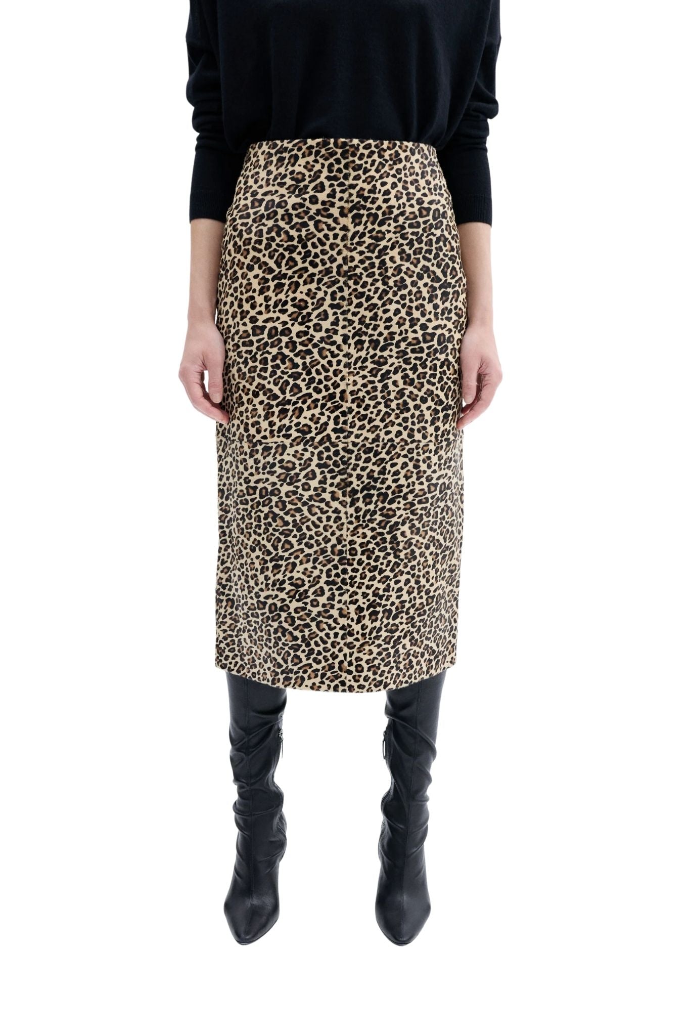 CO Leather Slip Skirt - Vermillion