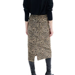 CO Leather Slip Skirt - Vermillion