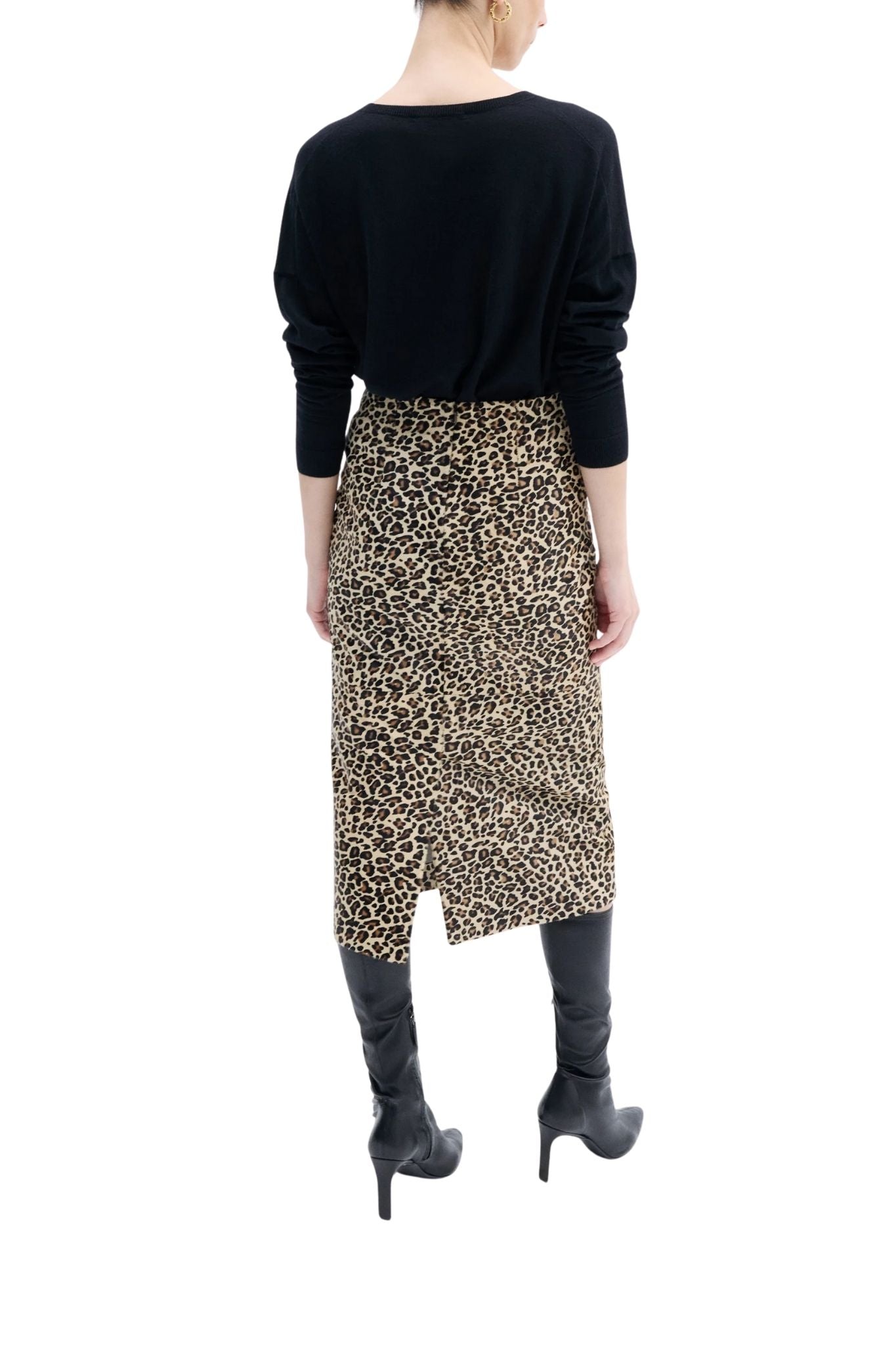 CO Leather Slip Skirt - Vermillion