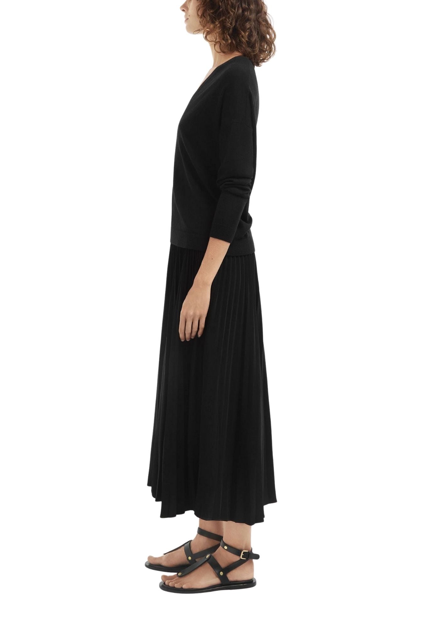 CO Pleated Elastic WB Skirt - Vermillion