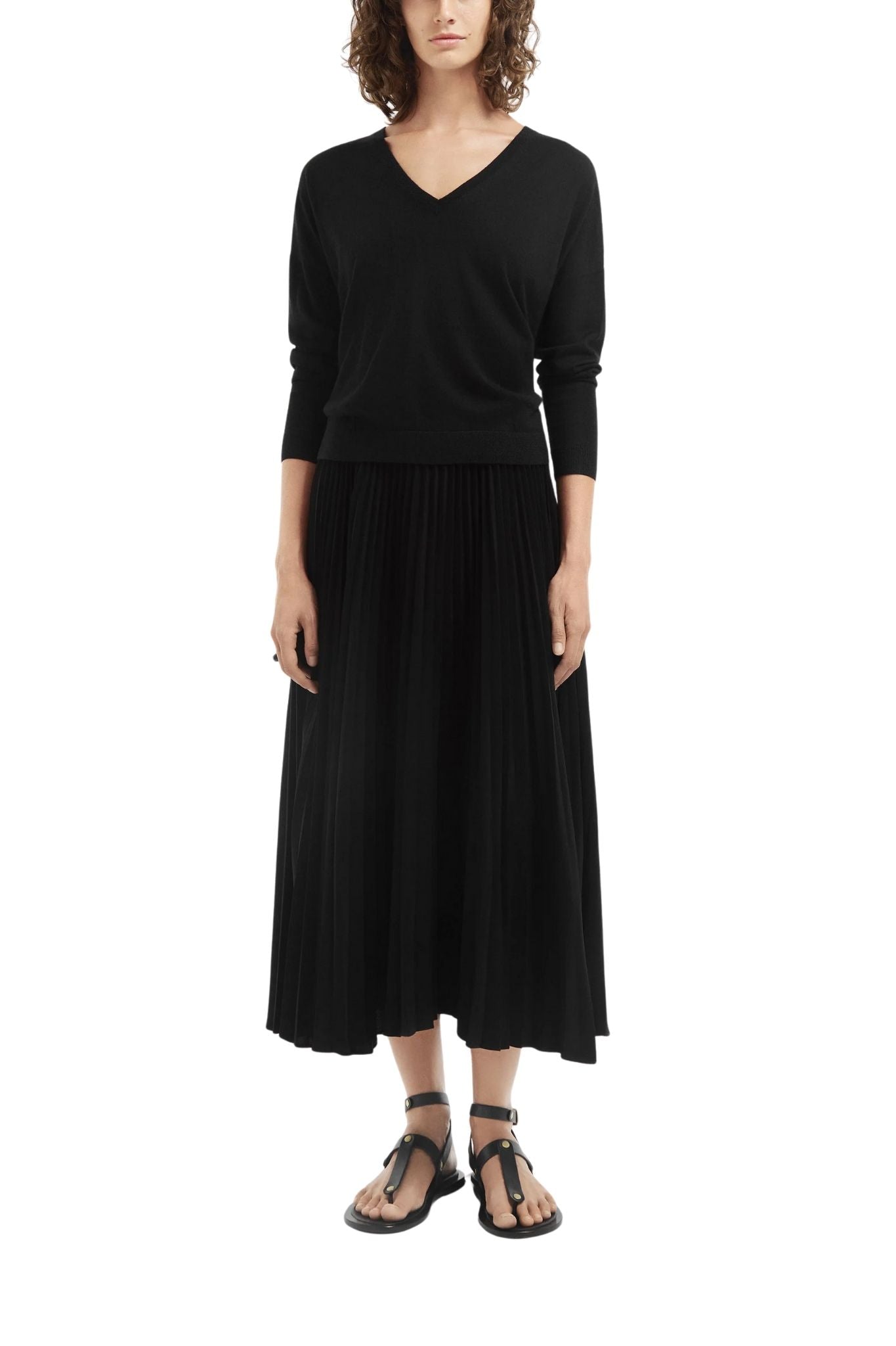 CO Pleated Elastic WB Skirt - Vermillion