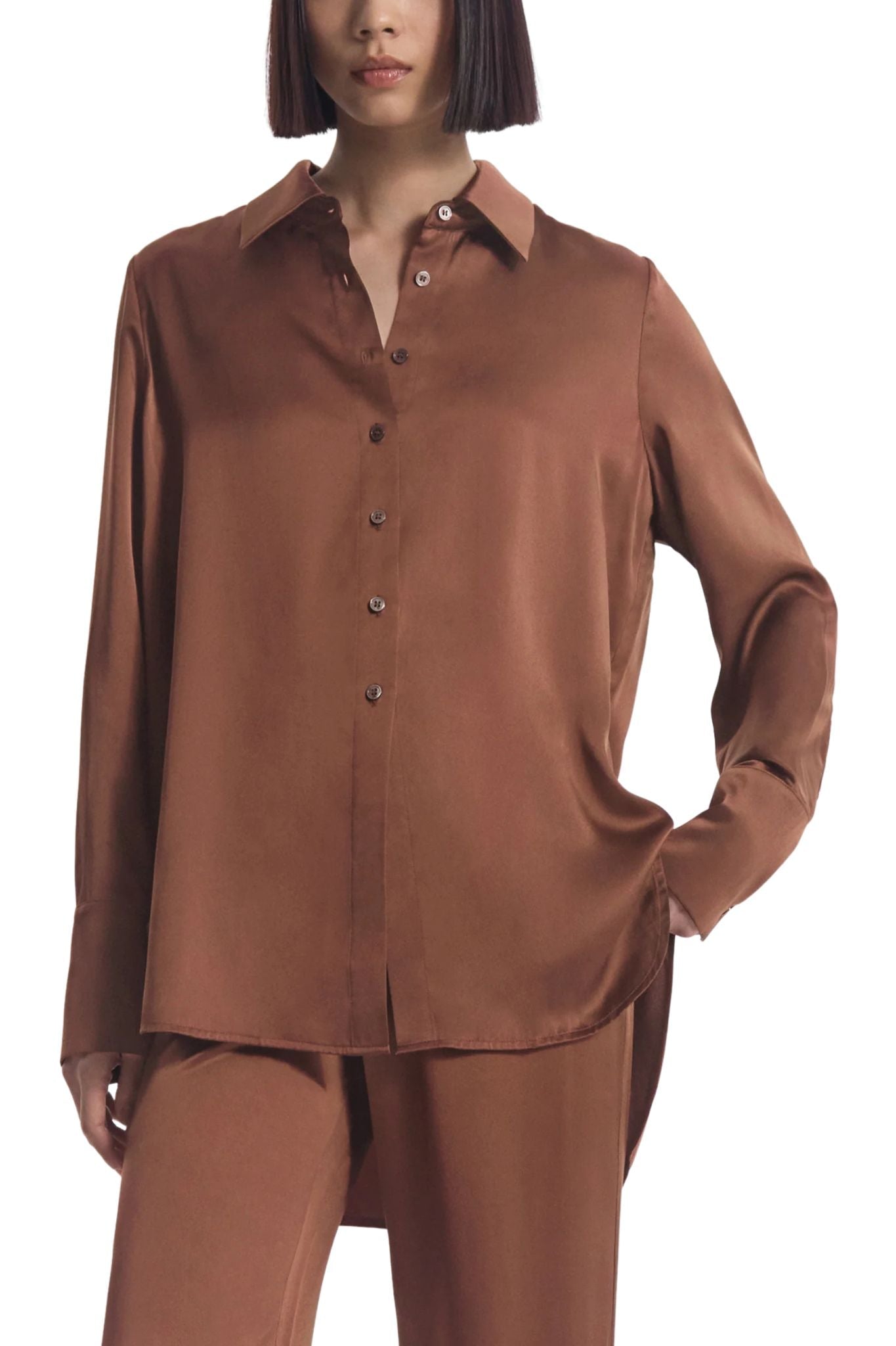 CO Silk Shirt - Vermillion