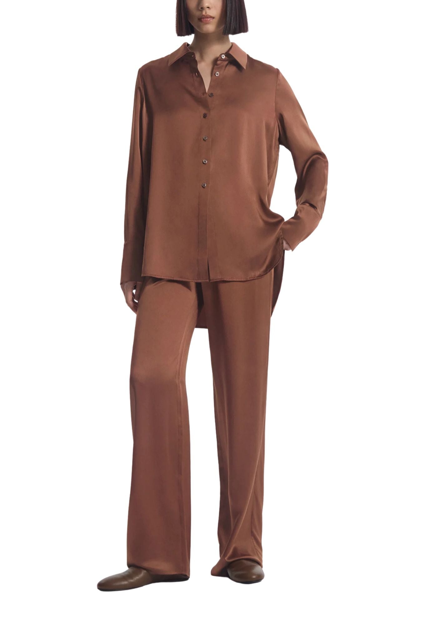 CO Silk Shirt - Vermillion