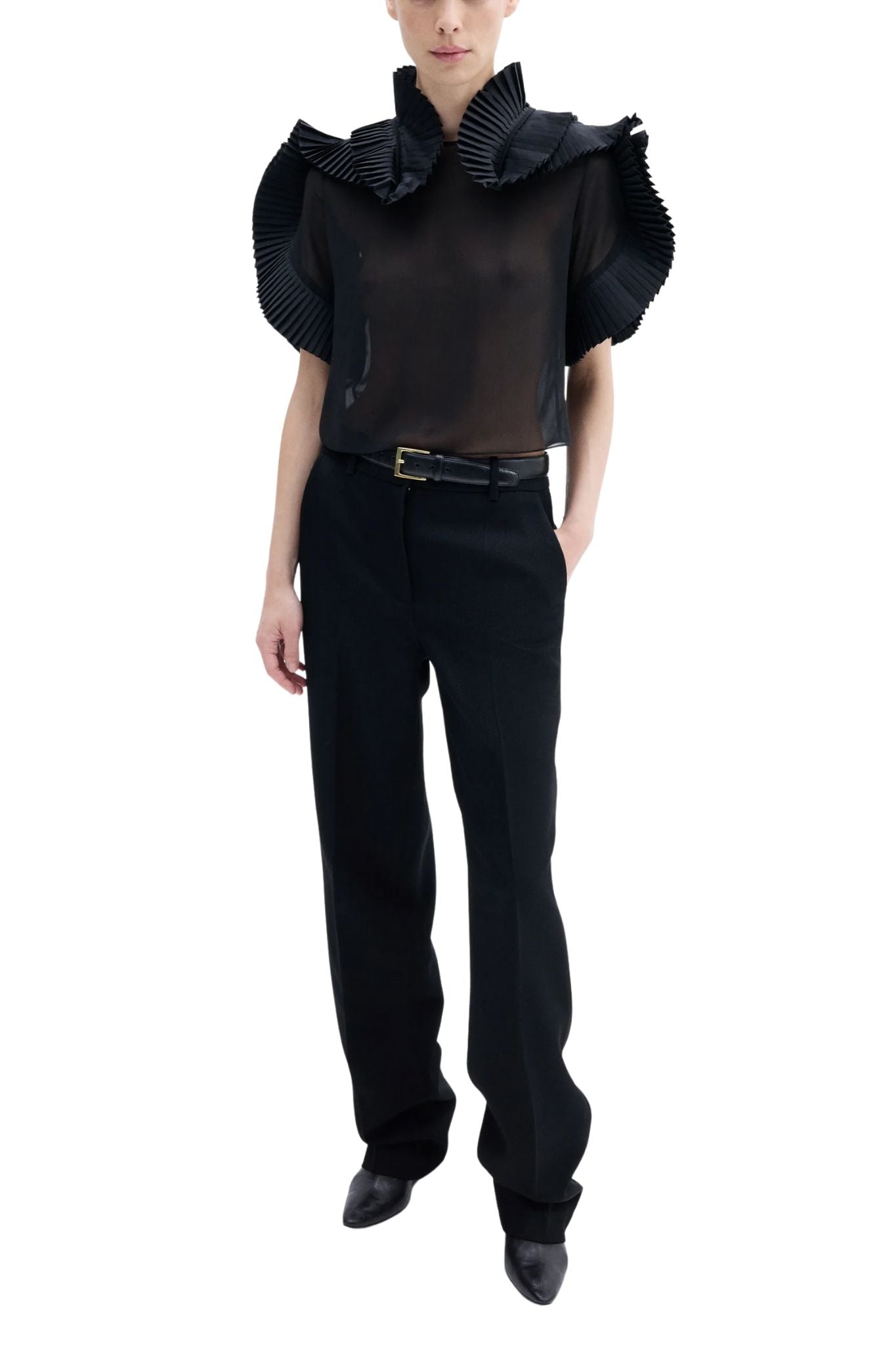 CO Soft Plisse Top - Vermillion