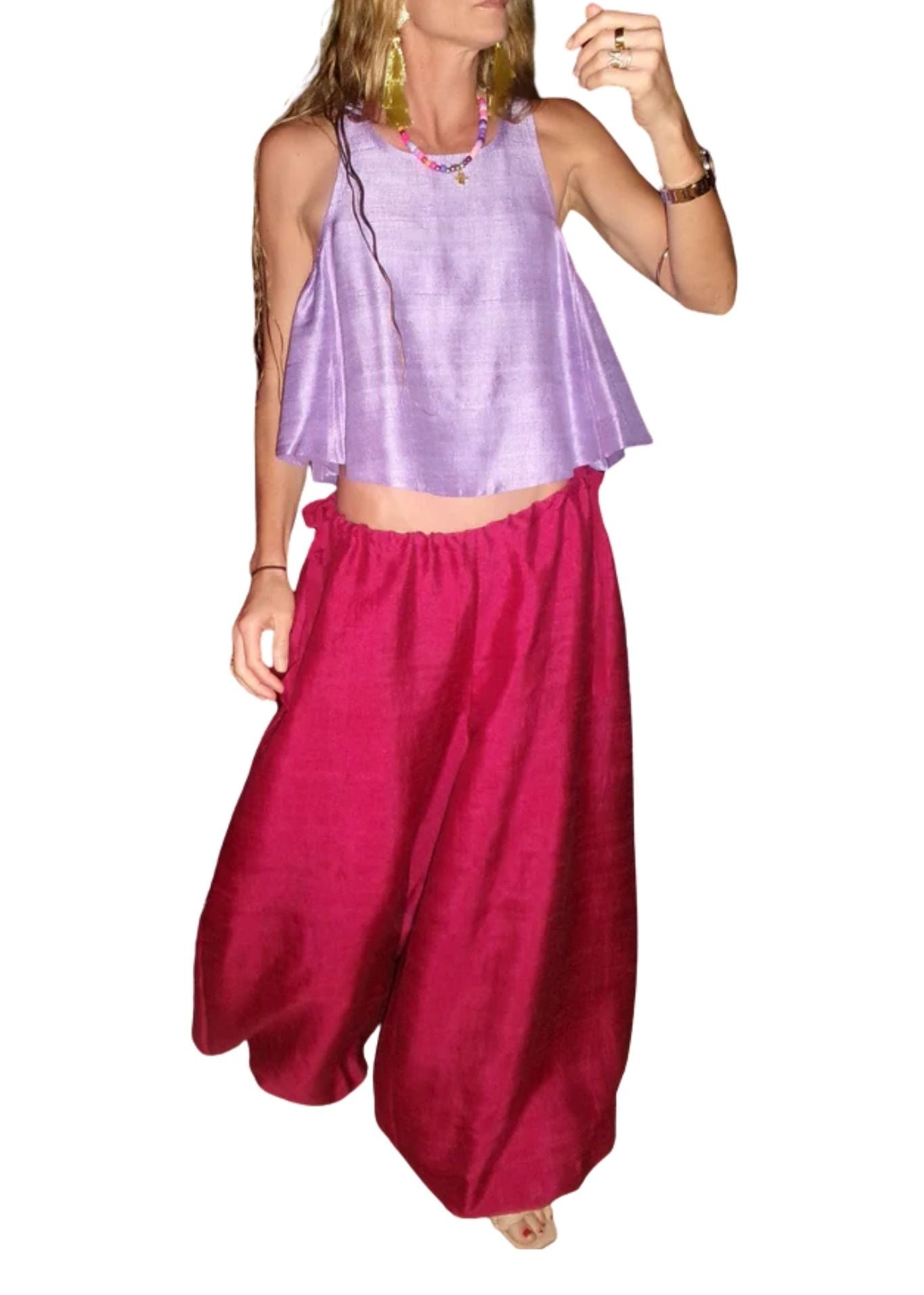 Coniglio Bubble Pant - Vermillion