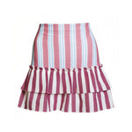 Coniglio Cinch Back Mini Skirt - Vermillion