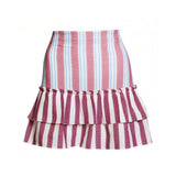 Coniglio Cinch Back Mini Skirt - Vermillion