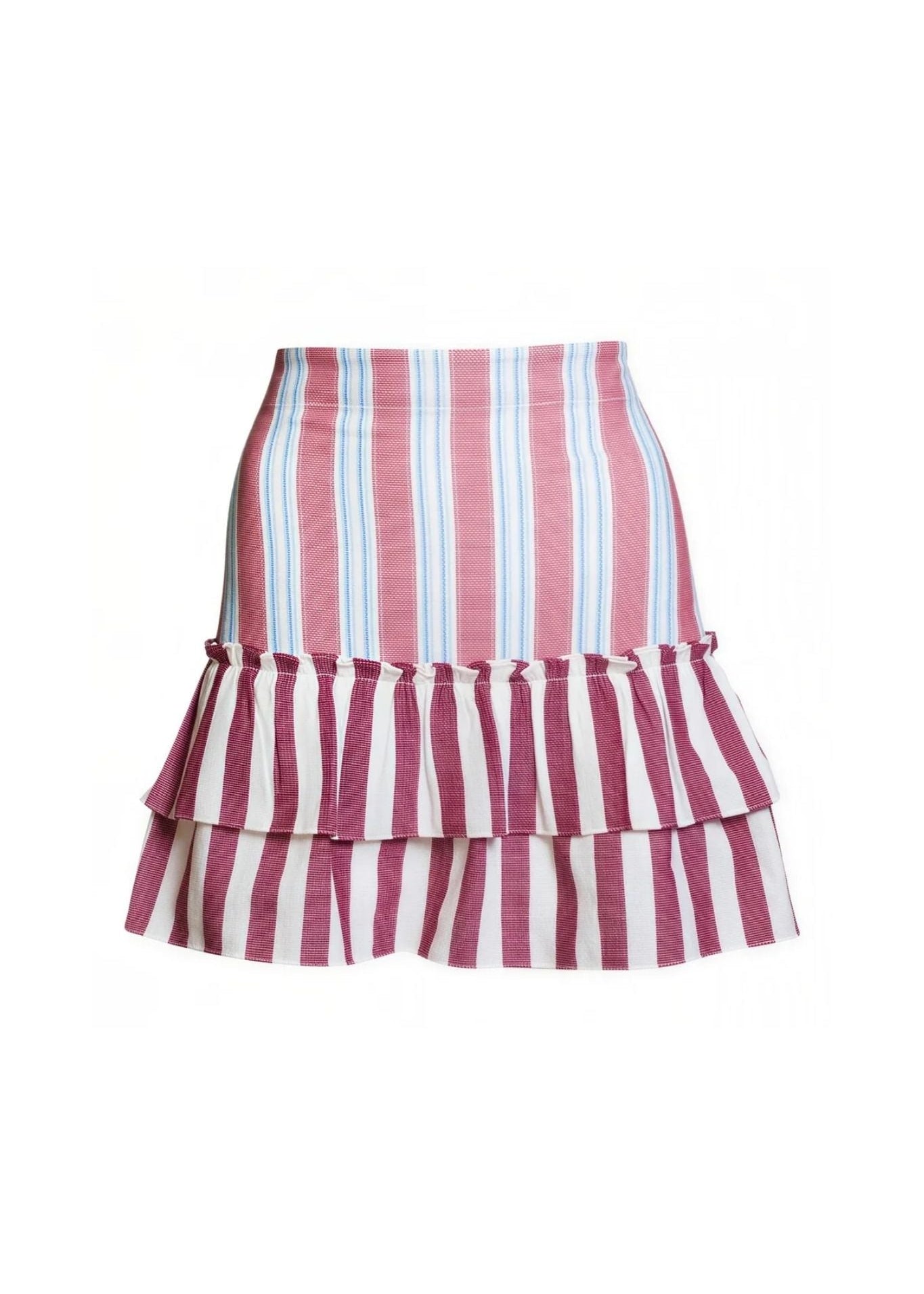 Coniglio Cinch Back Mini Skirt - Vermillion