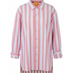 Coniglio Classic Button Down Claret Combo Stripe - Vermillion