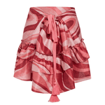 Coniglio Palm Beach Cinch Back Mini Skirt - Vermillion