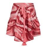 Coniglio Palm Beach Cinch Back Mini Skirt - Vermillion