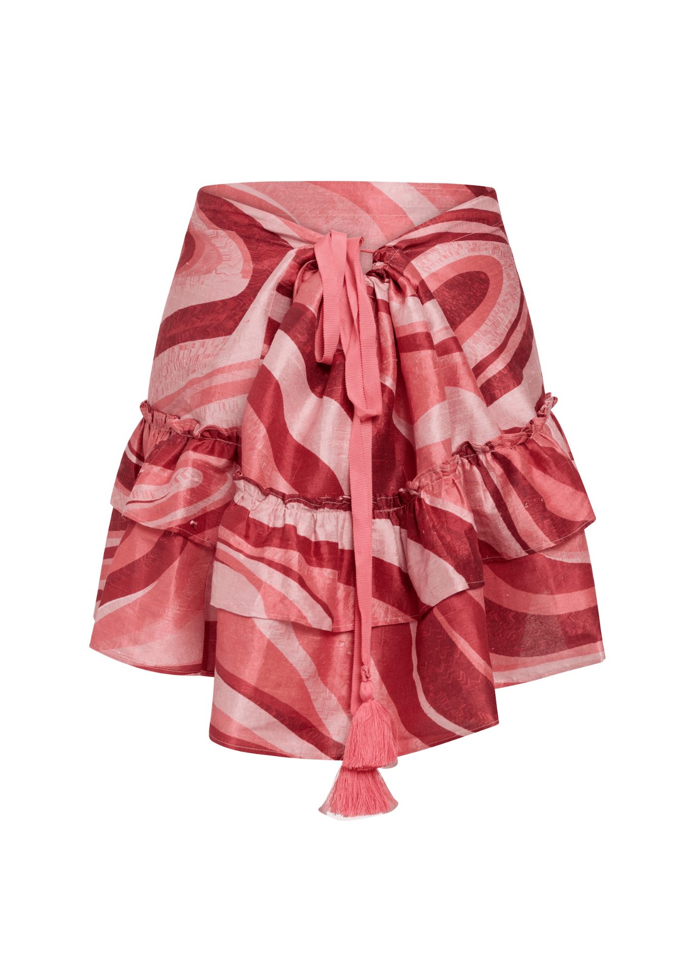 Coniglio Palm Beach Cinch Back Mini Skirt - Vermillion