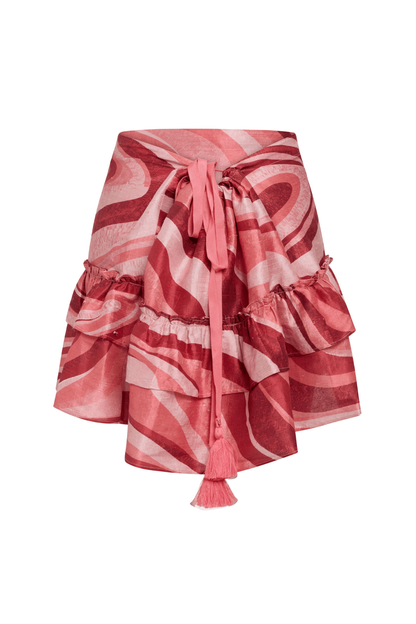 Coniglio Palm Beach Cinch Back Mini Skirt - Vermillion
