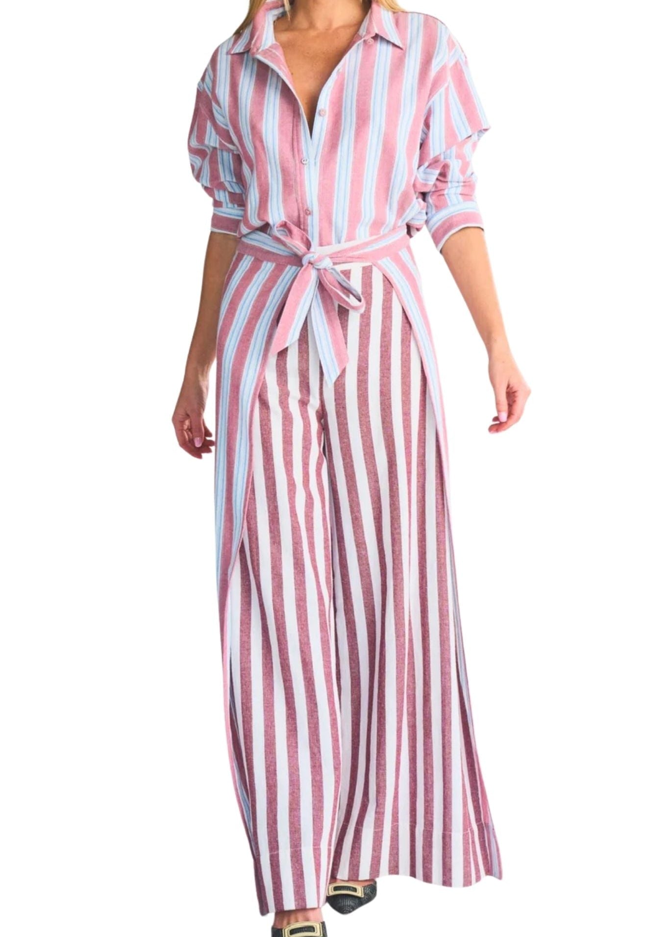 Coniglio Two Panel Wrap Pant - Vermillion