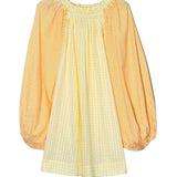 Coniglio Worth Mini Dress Daffodil Combo Stripe - Vermillion