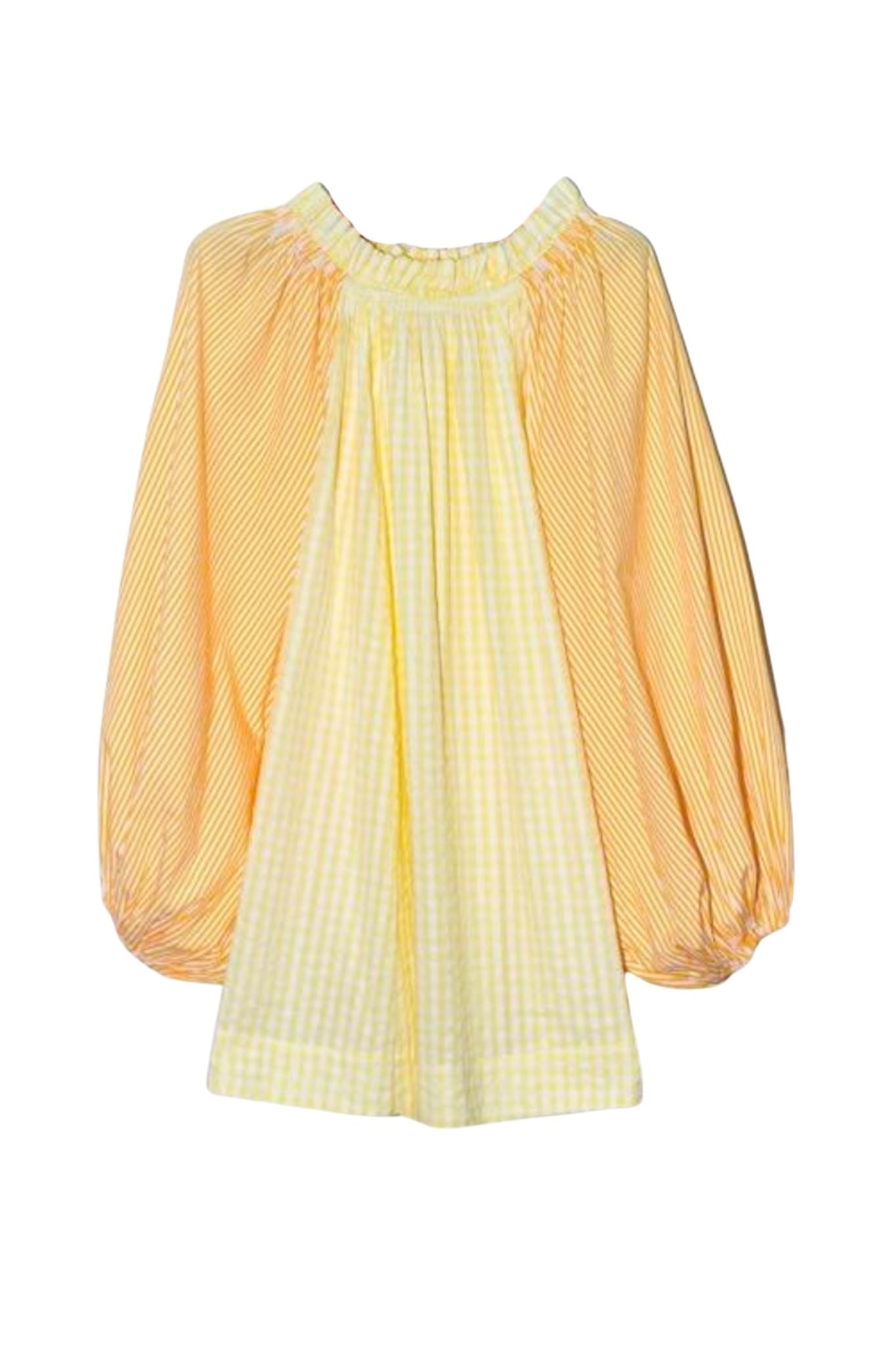 Coniglio Worth Mini Dress Daffodil Combo Stripe - Vermillion