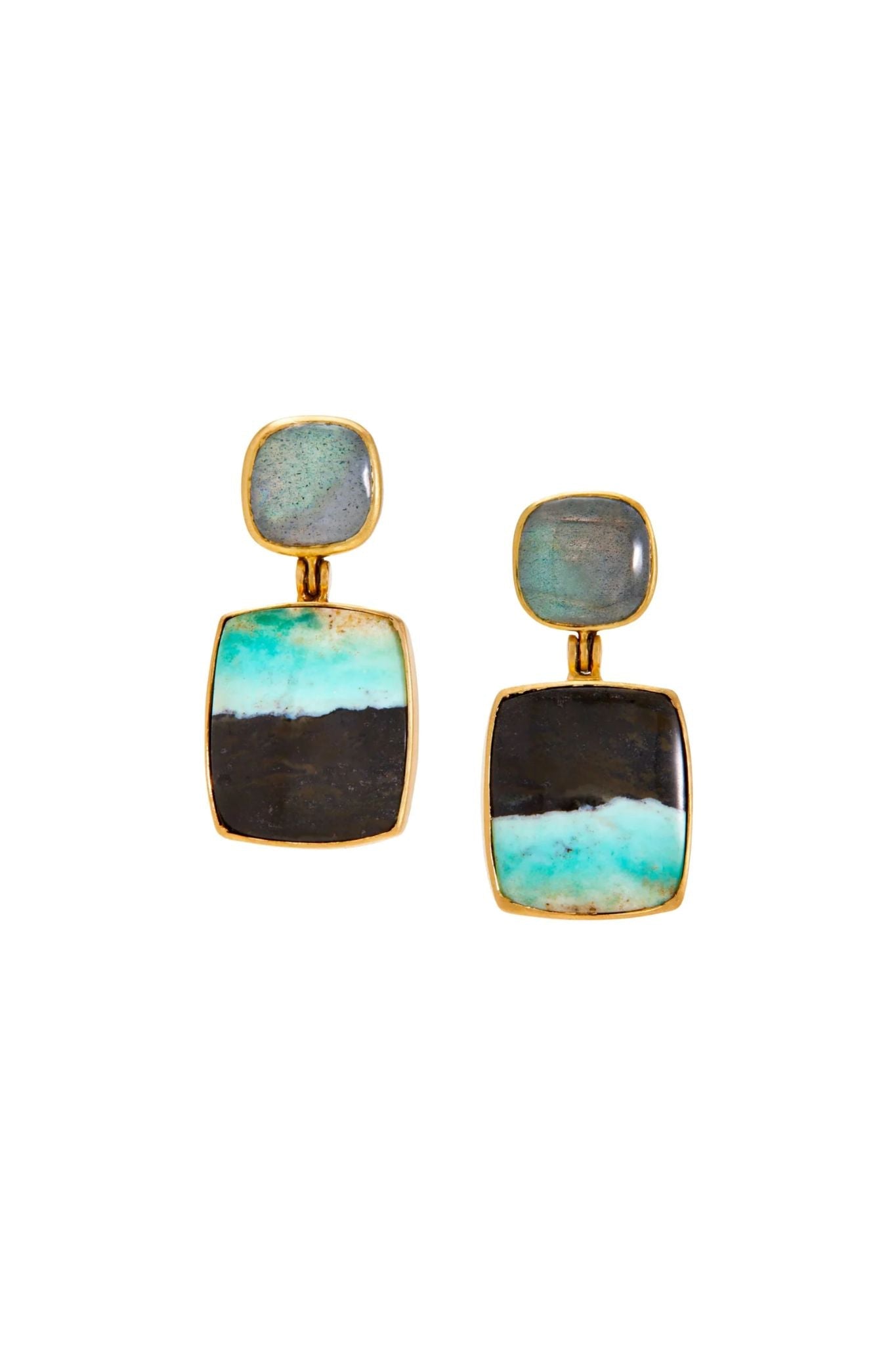 Daria de Koning Green/Black Earrings - Vermillion